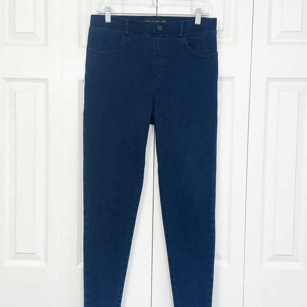 Betabrand Dark Rinse Blue Denim Stretch Pull-On Yoga Skinny Jeans Medium